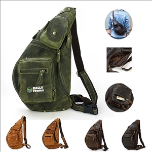 Genuine Leather Shoulder Bag Crossbody Chest Bag